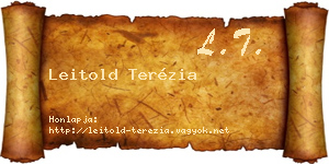 Leitold Terézia névjegykártya